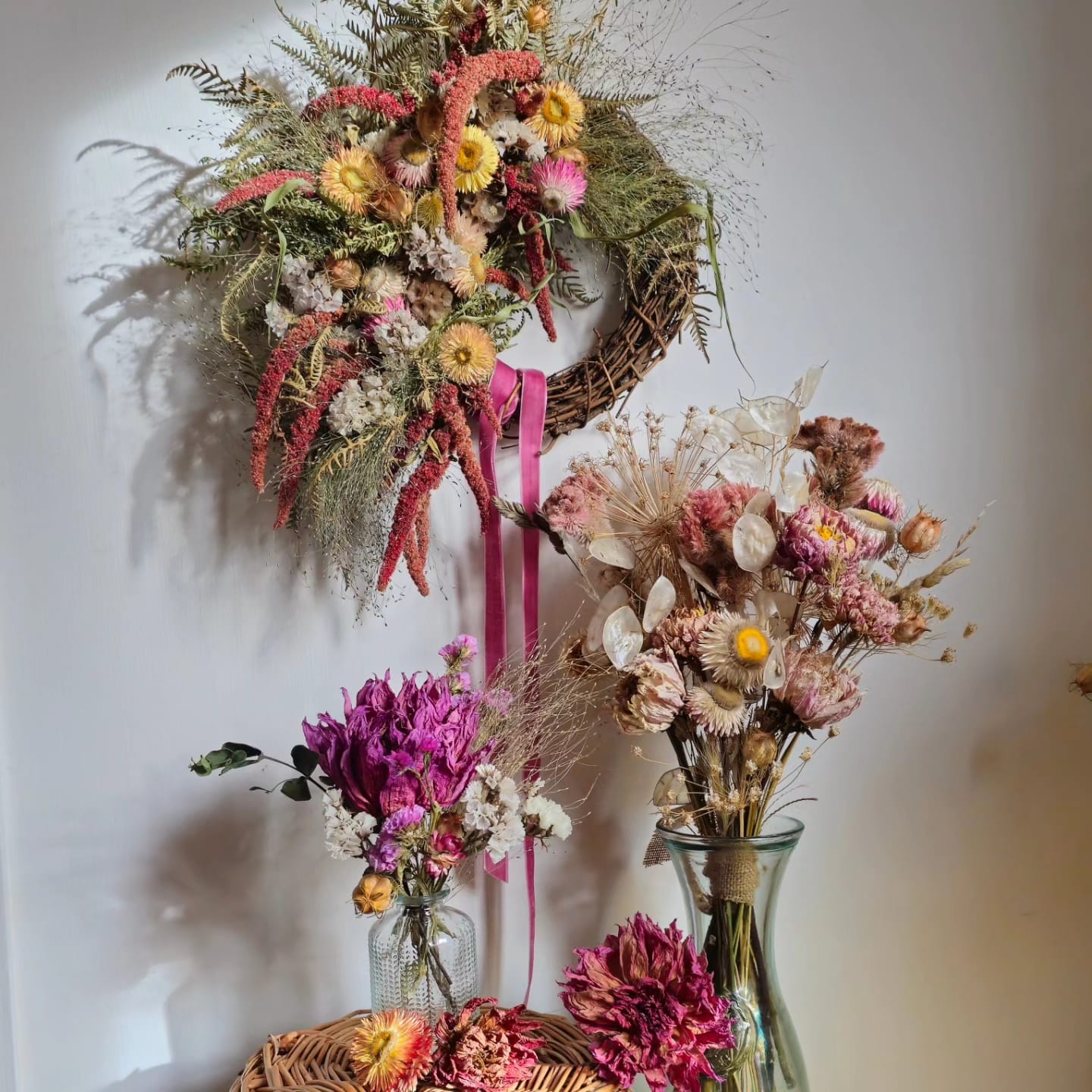 Everlasting Dried Flower Wreath
