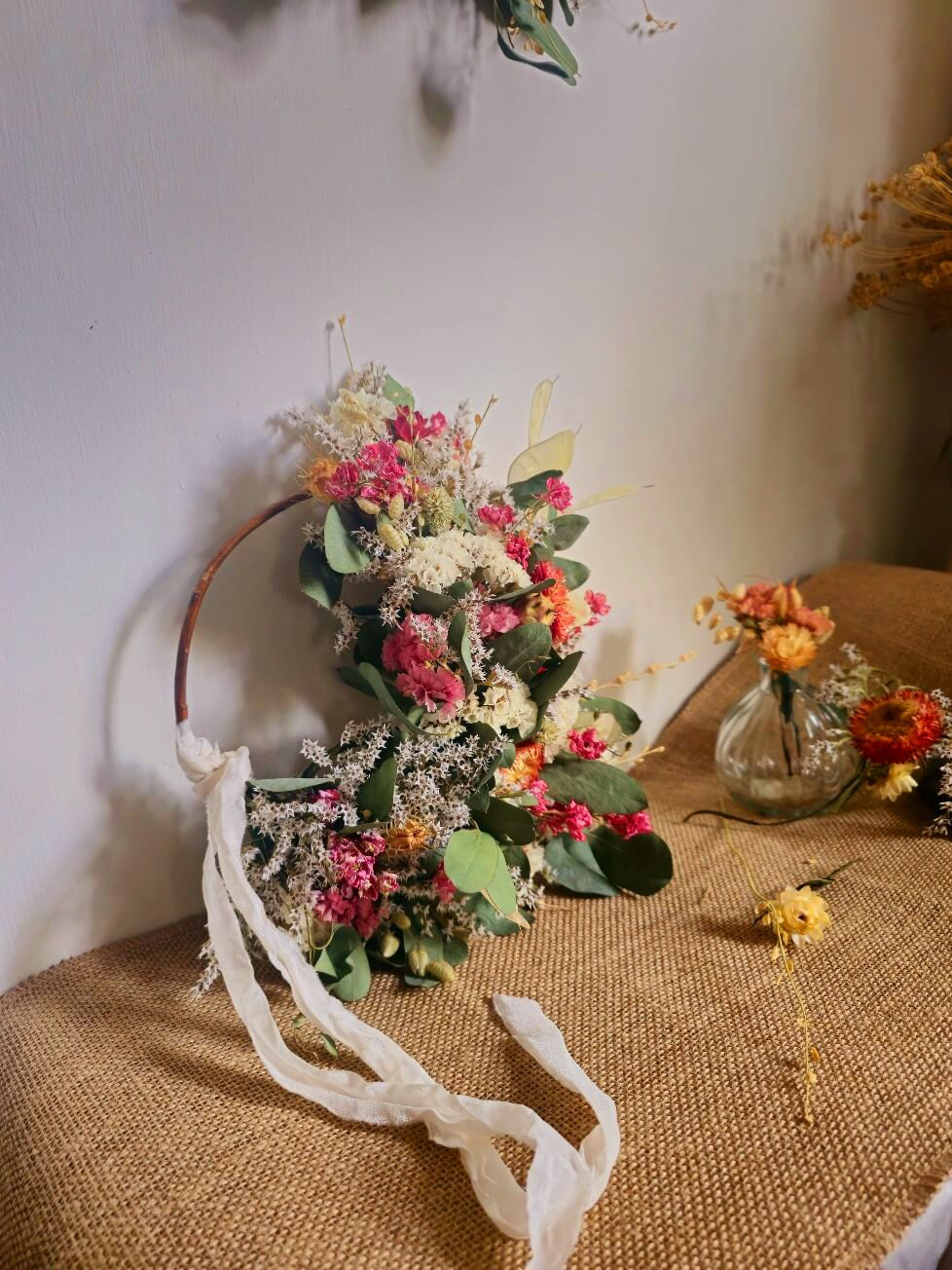 Dried flower wreath